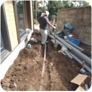 宅内配管工事現場