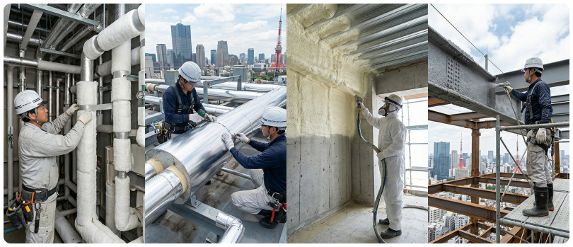 熱絶縁工事現場の画像